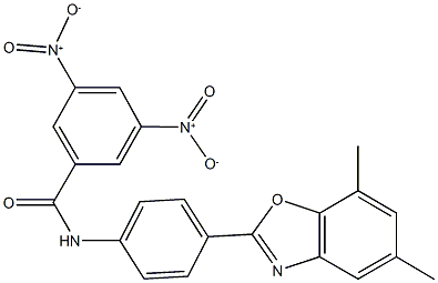 330562-68-0 N-[4-(5,7-dimethyl-1,3-benzoxazol-2-yl)phenyl]-3,5-bisnitrobenzamide