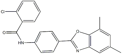 330562-76-0 2-chloro-N-[4-(5,7-dimethyl-1,3-benzoxazol-2-yl)phenyl]benzamide