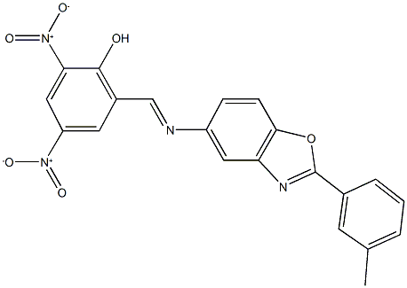 2,4-bisnitro-6-({[2-(3-methylphenyl)-1,3-benzoxazol-5-yl]imino}methyl)phenol|