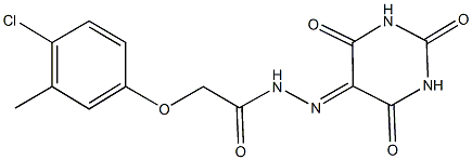 2-(4-chloro-3-methylphenoxy)-N'-(2,4,6-trioxotetrahydro-5(2H)-pyrimidinylidene)acetohydrazide,330566-56-8,结构式