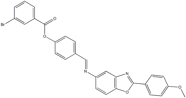 4-({[2-(4-methoxyphenyl)-1,3-benzoxazol-5-yl]imino}methyl)phenyl 3-bromobenzoate,330567-28-7,结构式