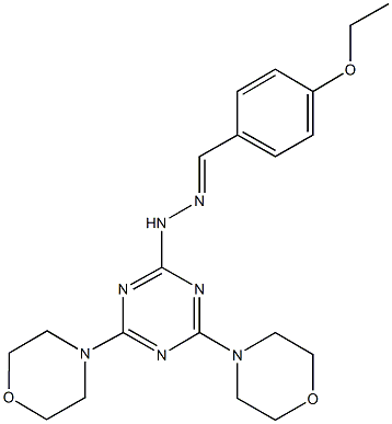 4-ethoxybenzaldehyde [4,6-di(4-morpholinyl)-1,3,5-triazin-2-yl]hydrazone Structure