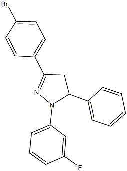 3-(4-bromophenyl)-1-(3-fluorophenyl)-5-phenyl-4,5-dihydro-1H-pyrazole,330569-04-5,结构式
