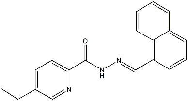 5-ethyl-N'-(1-naphthylmethylene)-2-pyridinecarbohydrazide Structure