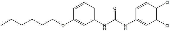 N-(3,4-dichlorophenyl)-N'-[3-(hexyloxy)phenyl]urea Struktur