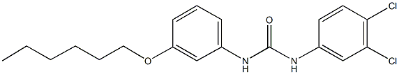 N-(3,4-dichlorophenyl)-N'-[3-(hexyloxy)phenyl]urea,330577-38-3,结构式