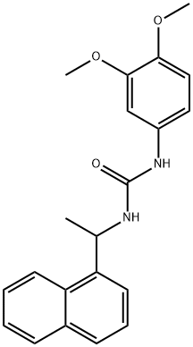 N-(3,4-dimethoxyphenyl)-N'-[1-(1-naphthyl)ethyl]urea 化学構造式