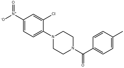 1-{2-chloro-4-nitrophenyl}-4-(4-methylbenzoyl)piperazine,330633-77-7,结构式