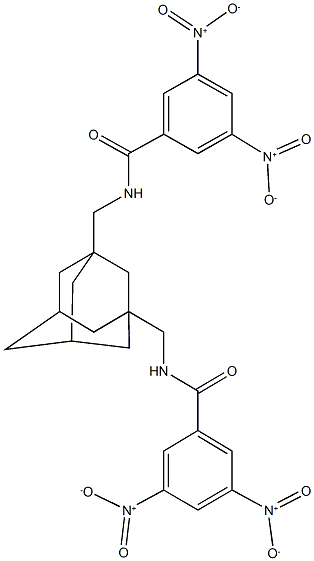 N-({3-[({3,5-dinitrobenzoyl}amino)methyl]-1-adamantyl}methyl)-3,5-dinitrobenzamide Structure