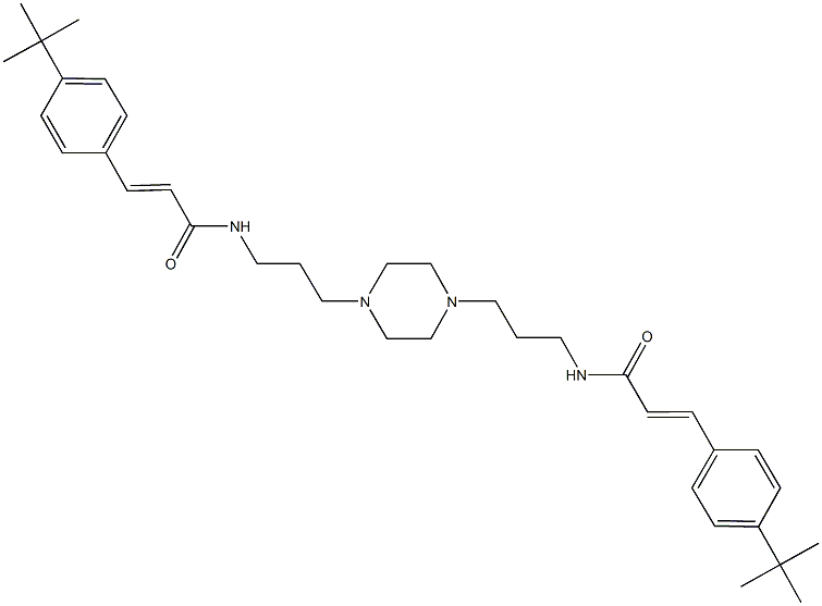 330644-23-0 3-(4-tert-butylphenyl)-N-{3-[4-(3-{[3-(4-tert-butylphenyl)acryloyl]amino}propyl)-1-piperazinyl]propyl}acrylamide