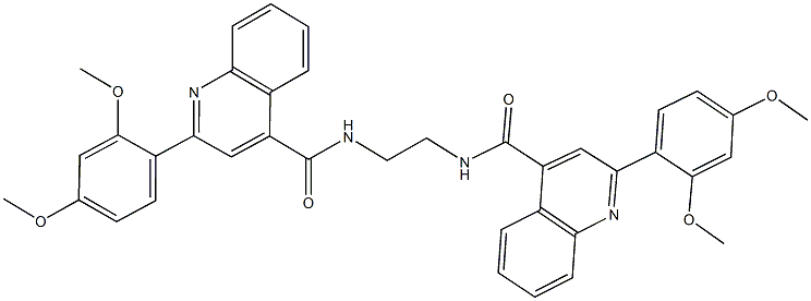 2-(2,4-dimethoxyphenyl)-N-[2-({[2-(2,4-dimethoxyphenyl)-4-quinolinyl]carbonyl}amino)ethyl]-4-quinolinecarboxamide 结构式