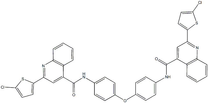 330644-31-0 2-(5-chloro-2-thienyl)-N-{4-[4-({[2-(5-chloro-2-thienyl)-4-quinolinyl]carbonyl}amino)phenoxy]phenyl}-4-quinolinecarboxamide