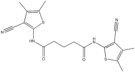 N~1~,N~5~-bis(3-cyano-4,5-dimethyl-2-thienyl)pentanediamide,330644-38-7,结构式