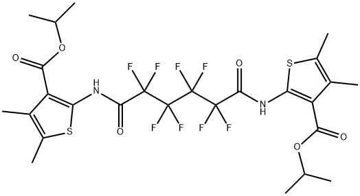 isopropyl 4,5-dimethyl-2-[(2,2,3,3,4,4,5,5-octafluoro-6-{[3-(isopropoxycarbonyl)-4,5-dimethyl-2-thienyl]amino}-6-oxohexanoyl)amino]-3-thiophenecarboxylate Structure