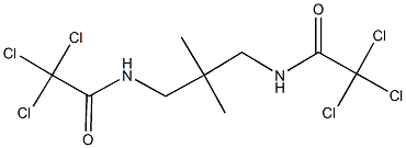 2,2,2-trichloro-N-{2,2-dimethyl-3-[(trichloroacetyl)amino]propyl}acetamide 结构式