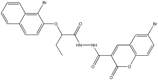 330645-89-1 6-bromo-N'-{2-[(1-bromo-2-naphthyl)oxy]butanoyl}-2-oxo-2H-chromene-3-carbohydrazide