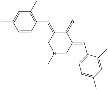 3,5-bis(2,4-dimethylbenzylidene)-1-methyl-4-piperidinone Structure