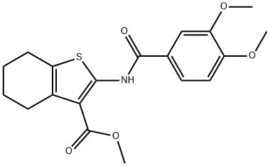 methyl 2-[(3,4-dimethoxybenzoyl)amino]-4,5,6,7-tetrahydro-1-benzothiophene-3-carboxylate,330657-83-5,结构式