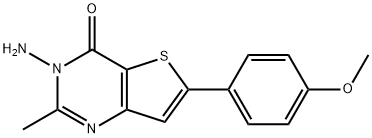 3-amino-6-(4-methoxyphenyl)-2-methylthieno[3,2-d]pyrimidin-4(3H)-one Structure