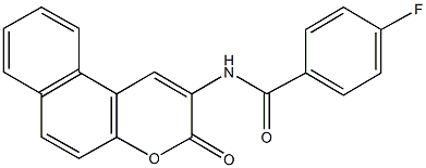 4-fluoro-N-(3-oxo-3H-benzo[f]chromen-2-yl)benzamide Struktur