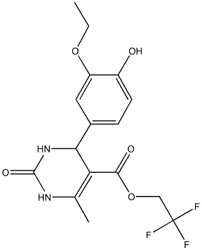 2,2,2-trifluoroethyl 4-(3-ethoxy-4-hydroxyphenyl)-6-methyl-2-oxo-1,2,3,4-tetrahydro-5-pyrimidinecarboxylate|