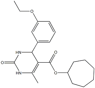 cycloheptyl 4-(3-ethoxyphenyl)-6-methyl-2-oxo-1,2,3,4-tetrahydro-5-pyrimidinecarboxylate,330674-45-8,结构式