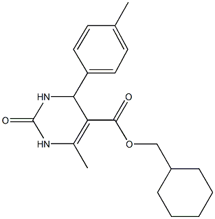 cyclohexylmethyl 6-methyl-4-(4-methylphenyl)-2-oxo-1,2,3,4-tetrahydro-5-pyrimidinecarboxylate Struktur