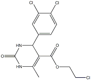 2-chloroethyl 4-(3,4-dichlorophenyl)-6-methyl-2-oxo-1,2,3,4-tetrahydro-5-pyrimidinecarboxylate 化学構造式