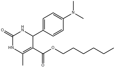 hexyl 4-[4-(dimethylamino)phenyl]-6-methyl-2-oxo-1,2,3,4-tetrahydro-5-pyrimidinecarboxylate Structure