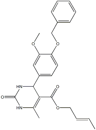 2-butenyl 4-[4-(benzyloxy)-3-methoxyphenyl]-6-methyl-2-oxo-1,2,3,4-tetrahydro-5-pyrimidinecarboxylate Structure