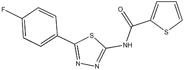 N-[5-(4-fluorophenyl)-1,3,4-thiadiazol-2-yl]-2-thiophenecarboxamide Struktur