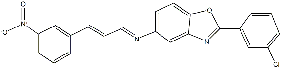 330681-69-1 2-(3-chlorophenyl)-5-[(3-{3-nitrophenyl}-2-propenylidene)amino]-1,3-benzoxazole