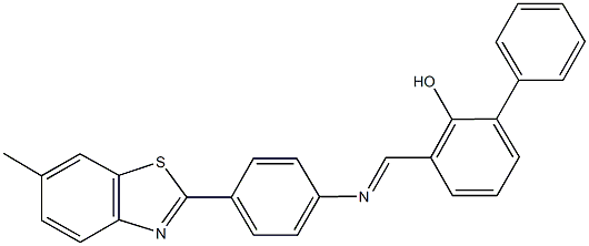 3-({[4-(6-methyl-1,3-benzothiazol-2-yl)phenyl]imino}methyl)[1,1'-biphenyl]-2-ol|