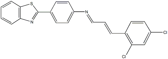 N-[4-(1,3-benzothiazol-2-yl)phenyl]-N-[3-(2,4-dichlorophenyl)-2-propenylidene]amine Struktur