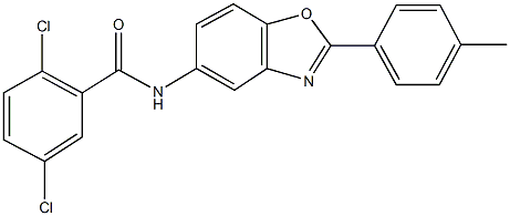 2,5-dichloro-N-[2-(4-methylphenyl)-1,3-benzoxazol-5-yl]benzamide Structure