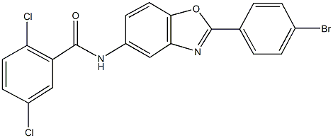 N-[2-(4-bromophenyl)-1,3-benzoxazol-5-yl]-2,5-dichlorobenzamide Struktur