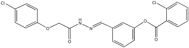 330684-78-1 3-{2-[(4-chlorophenoxy)acetyl]carbohydrazonoyl}phenyl 2-chlorobenzoate