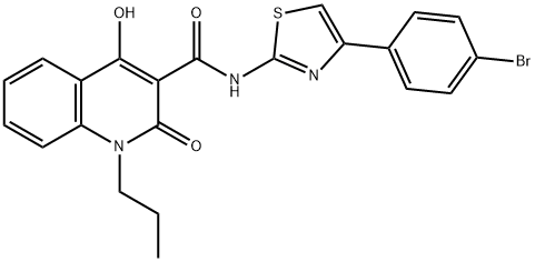 N-[4-(4-bromophenyl)-1,3-thiazol-2-yl]-4-hydroxy-2-oxo-1-propyl-1,2-dihydro-3-quinolinecarboxamide|