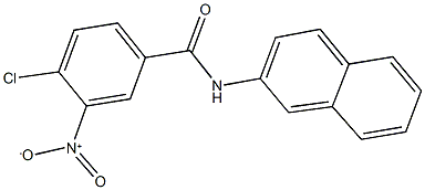 4-氯-N-(萘-2-基)-3-硝基苯甲酰胺 结构式