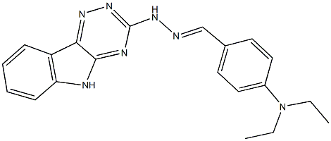 4-(diethylamino)benzaldehyde 5H-[1,2,4]triazino[5,6-b]indol-3-ylhydrazone 结构式