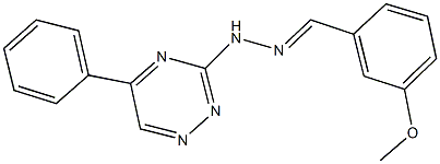 3-methoxybenzaldehyde (5-phenyl-1,2,4-triazin-3-yl)hydrazone 化学構造式