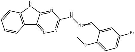 5-bromo-2-methoxybenzaldehyde 5H-[1,2,4]triazino[5,6-b]indol-3-ylhydrazone Structure