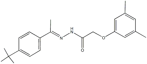 N'-[1-(4-tert-butylphenyl)ethylidene]-2-(3,5-dimethylphenoxy)acetohydrazide 结构式