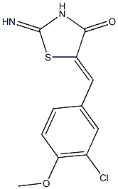 5-(3-chloro-4-methoxybenzylidene)-2-imino-1,3-thiazolidin-4-one,330828-76-7,结构式