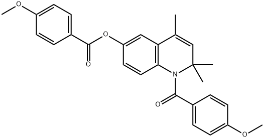 1-(4-methoxybenzoyl)-2,2,4-trimethyl-1,2-dihydro-6-quinolinyl 4-methoxybenzoate Structure