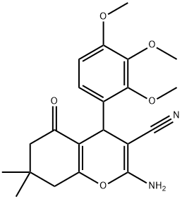 330829-60-2 2-amino-7,7-dimethyl-5-oxo-4-(2,3,4-trimethoxyphenyl)-5,6,7,8-tetrahydro-4H-chromene-3-carbonitrile