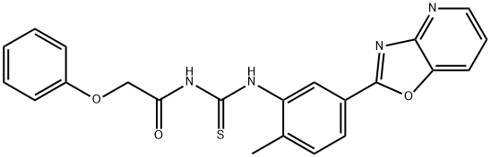 N-(2-methyl-5-[1,3]oxazolo[4,5-b]pyridin-2-ylphenyl)-N'-(phenoxyacetyl)thiourea,330830-36-9,结构式