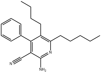 2-amino-5-butyl-6-pentyl-4-phenylnicotinonitrile Structure