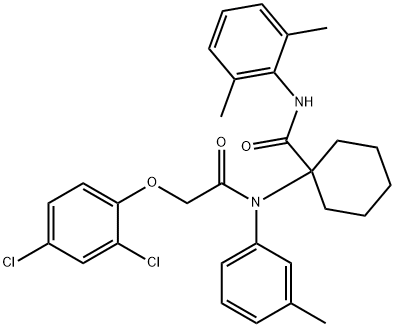 1-{[(2,4-dichlorophenoxy)acetyl]-3-methylanilino}-N-(2,6-dimethylphenyl)cyclohexanecarboxamide Structure