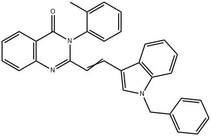 2-[2-(1-benzyl-1H-indol-3-yl)vinyl]-3-(2-methylphenyl)-4(3H)-quinazolinone Structure